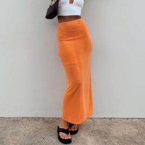 Princess Polly Vibrant Orange Maxi Skirt
